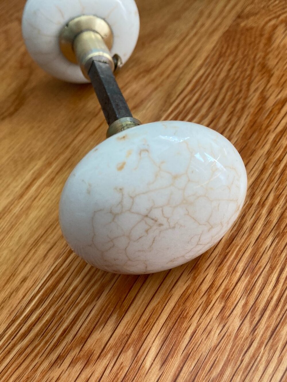 Antique White Marble Door Knob